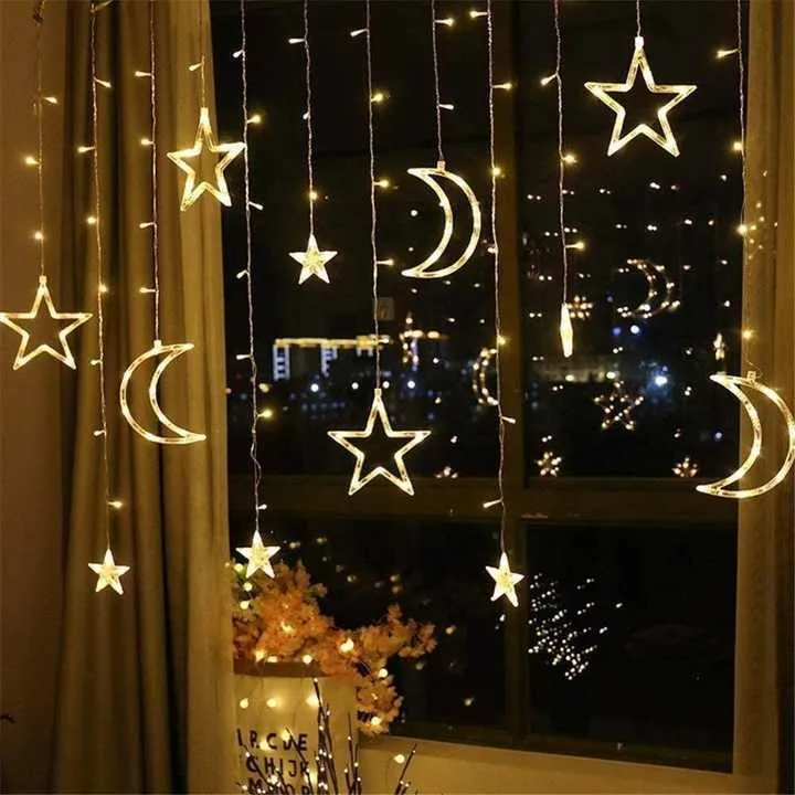 أضواء زينة رمضان وعيد مبارك