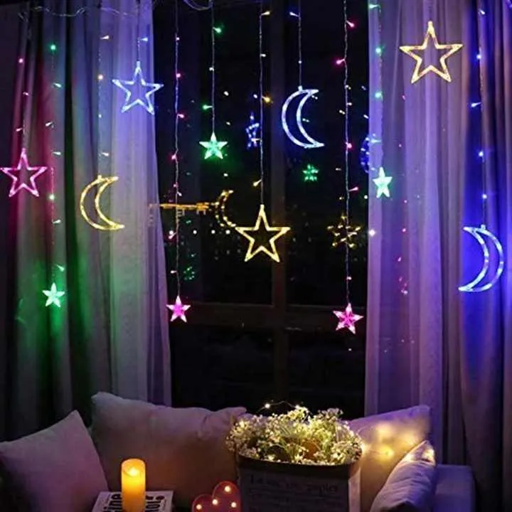 أضواء زينة رمضان وعيد مبارك