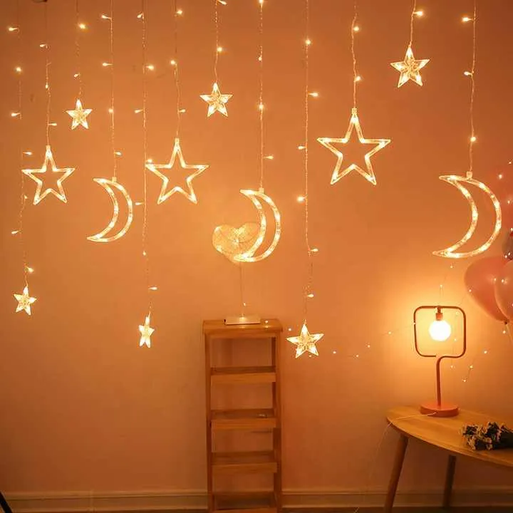 أضواء زينة رمضان وعيد مبارك