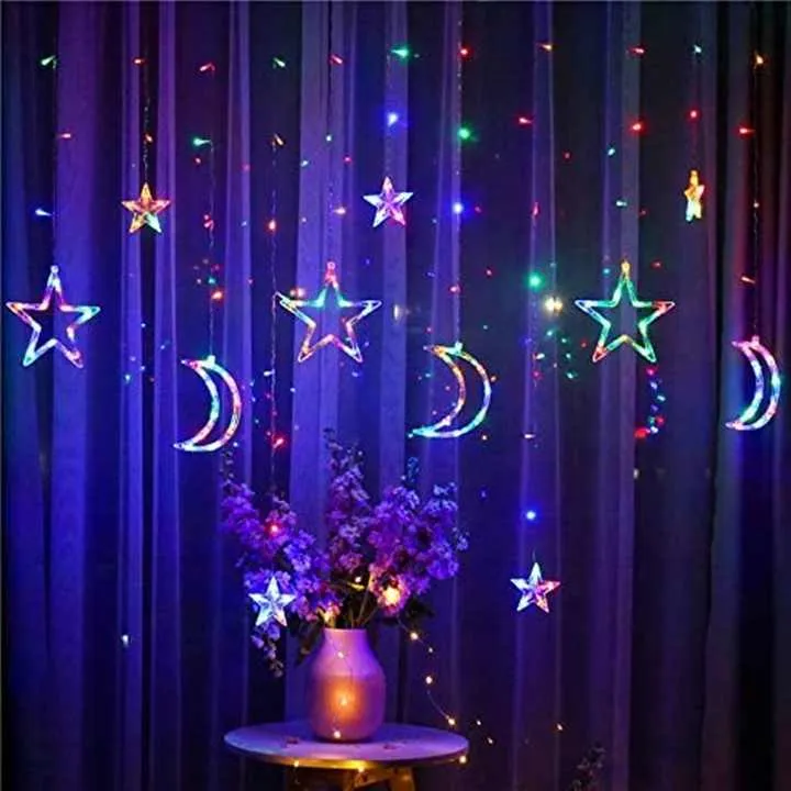 أضواء زينة رمضان وعيد مبارك