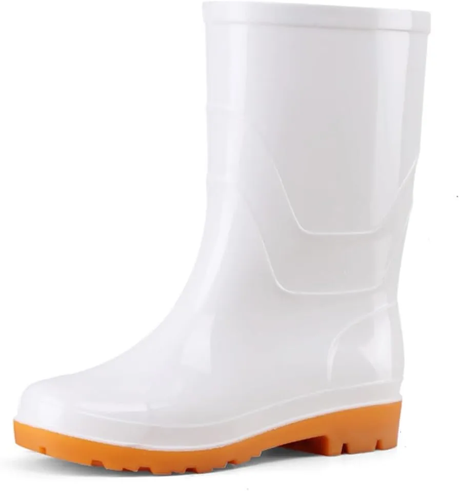 Rain Boots for Women Stylish Light Ankle Rain Shoes Outdoor Work Shoes Chelsea Rainboots Elegant Resistant Footwear