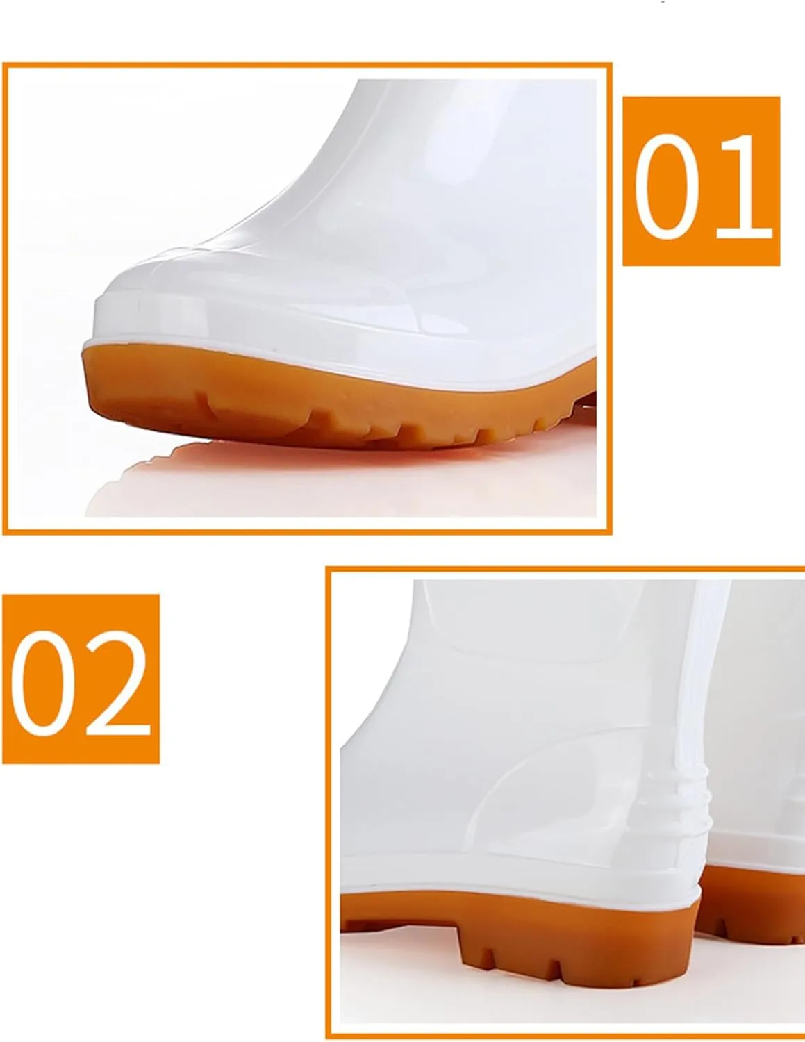 Rain Boots for Women Stylish Light Ankle Rain Shoes Outdoor Work Shoes Chelsea Rainboots Elegant Resistant Footwear