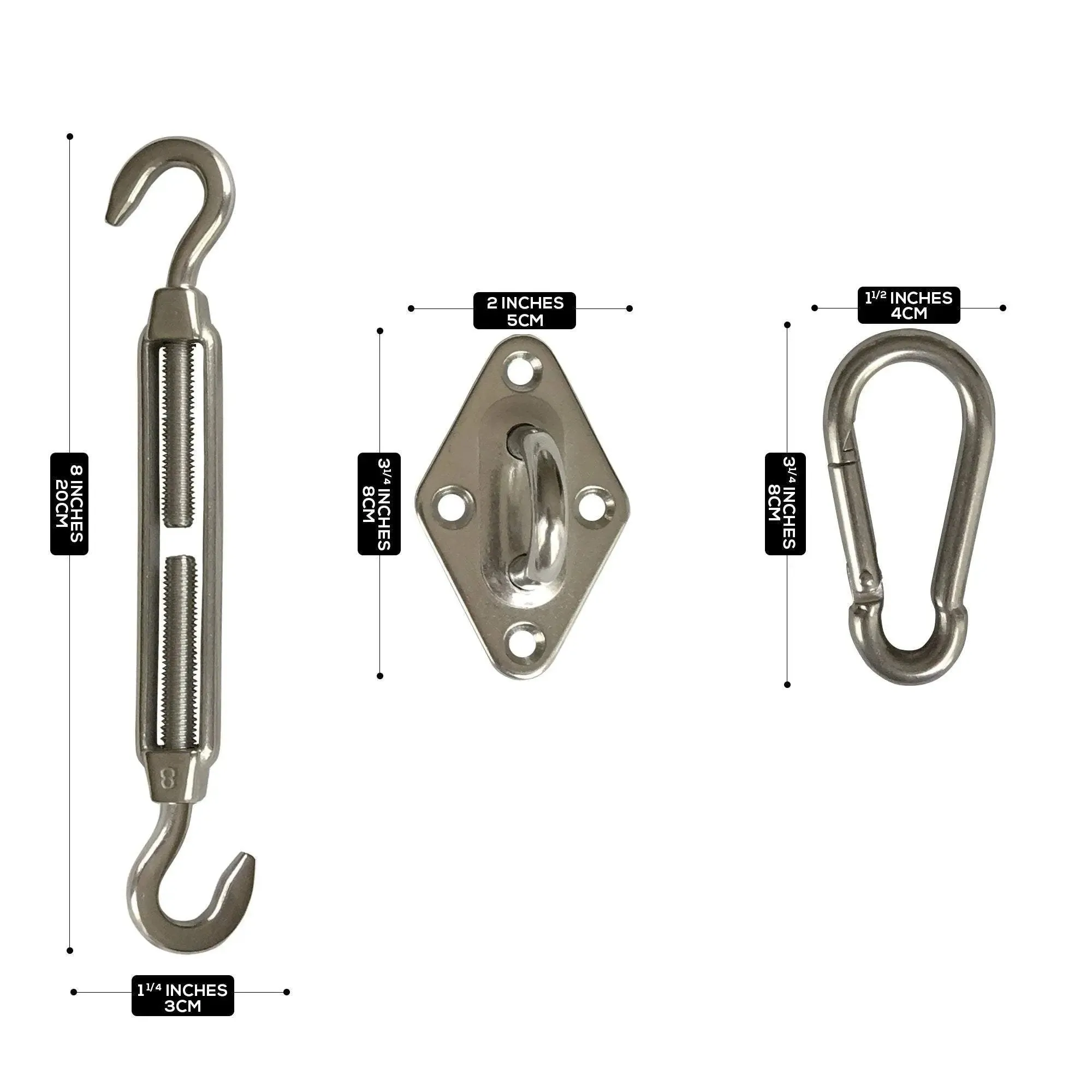 Shade Sail Fixtures - Triangle