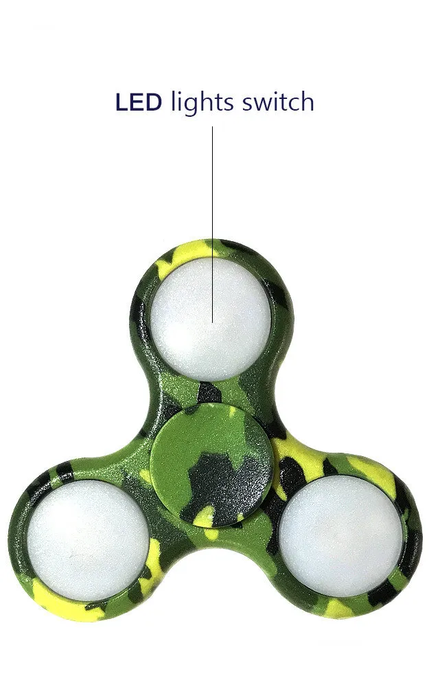 T01-7 LED Camouflage Fidget Spinner with Switch #1