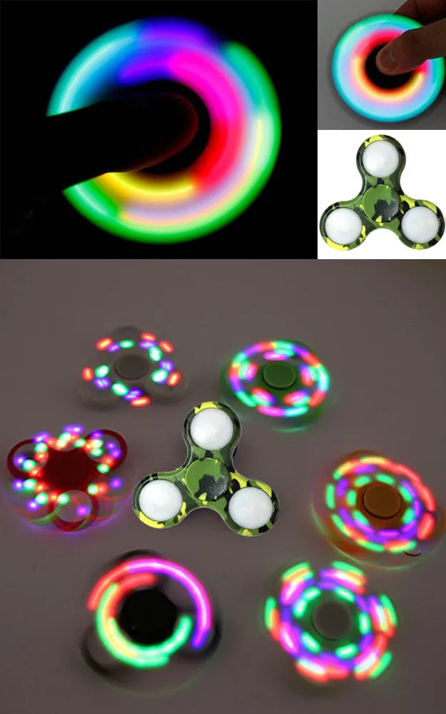 T01-7 LED Camouflage Fidget Spinner with Switch #1